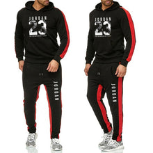 Load image into Gallery viewer, Brand Clothing Men's Fashion Tracksuit Casual Sportsuit Men Hoodies Sweatshirts Sportswear JORDAN 23 Coat+Pant Men Set